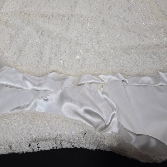 GALINA "Your Fairy Big Day" IVORY Empire Waist Beaded Lace Wedding Dress Size 12 - Picture 14 of 17